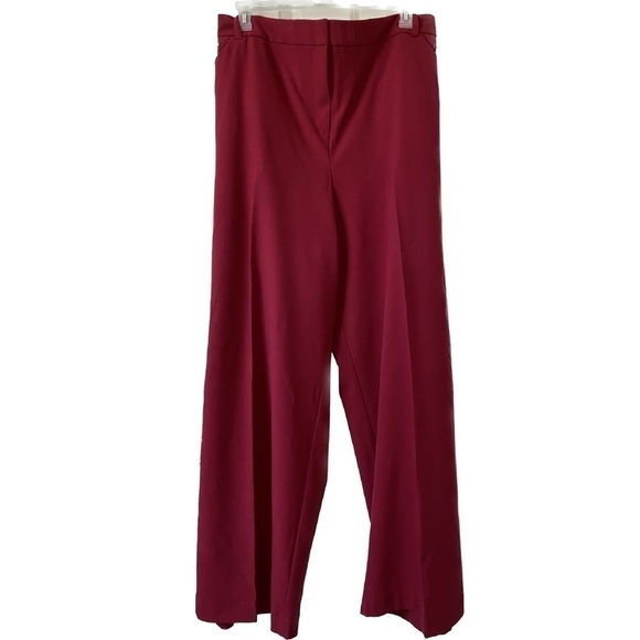 NWT NY&C Plus Wide Leg Coin Pocket Pant Office Dress Ruby Red Pant Plus Size 4X - Picture 3 of 9
